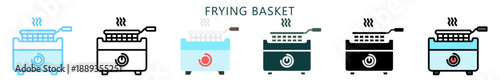 Frying Basket Multi Style Icon. Mini Illustration Relate To Food, Gastronomy. Use For Modern Concept, Ui, Ux Web And App Development.