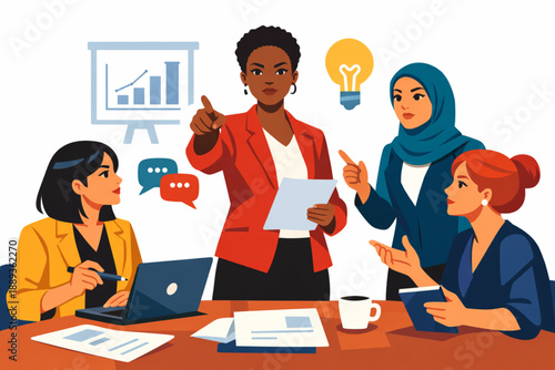 Empowered Women Collaborating in a Professional Setting