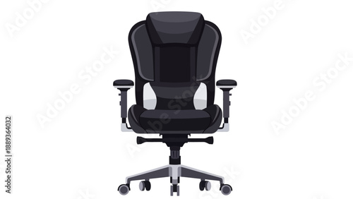 Ergonomic office chair design in detailed modern style for workspace