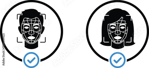 Facial recognition technology with verified male and female faces