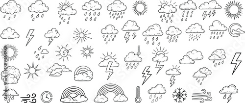 Weather icons for forecasting and climate presentations