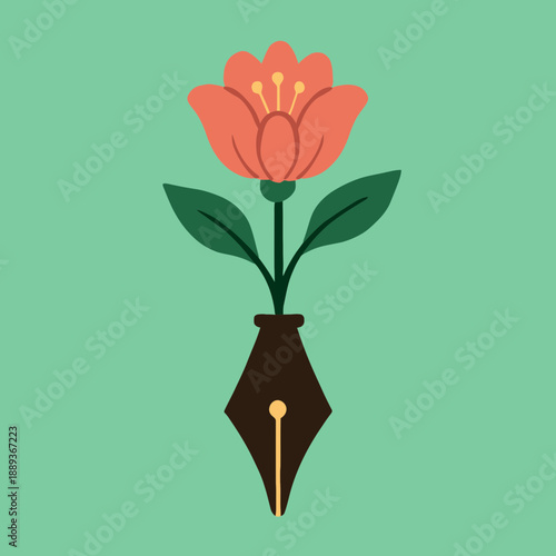 Blooming Poetry Flower Ink