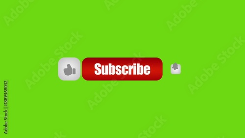 Animated subscribe icon with green background