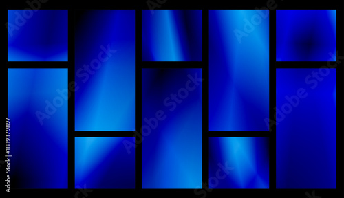 Striking blue gradients create a high-tech yet premium look, perfect for corporate websites, fintech apps, and digital branding.