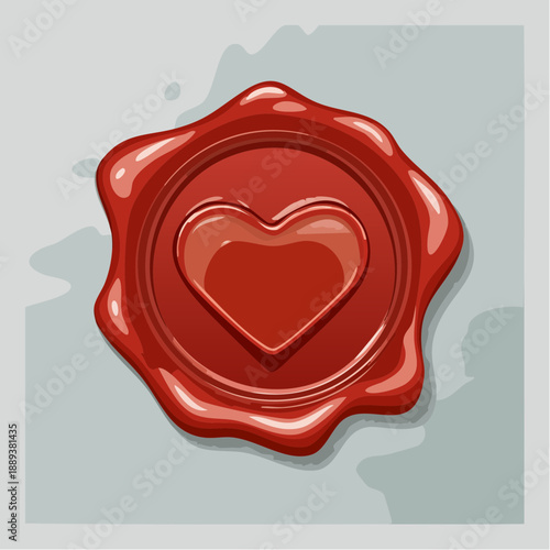 バレンタイン向けハート型シーリングスタンプ素材