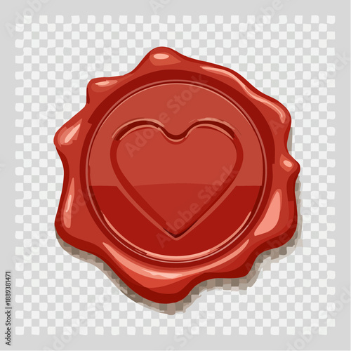 バレンタイン向けハート型シーリングスタンプ素材