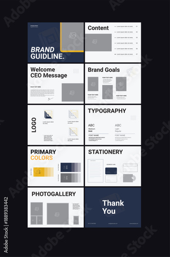 Elegant Company Brand Guideline Presentation Layout