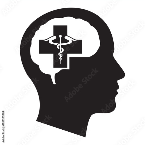 human head silhouette with question mark