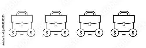 Ethical Business Icons Vector Set In Different Stroke Line Style