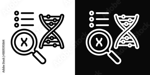 Biological Icon White And Black Background Style