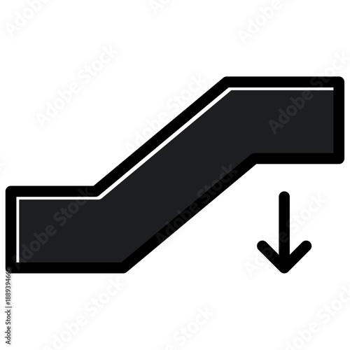 escalator down icon