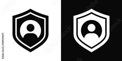 Resilience Icon White And Black Background Style