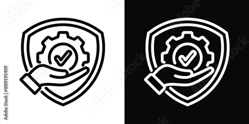 Upkeep Icon White And Black Background Style