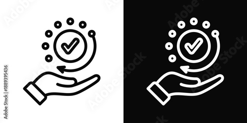Availability Icon White And Black Background Style
