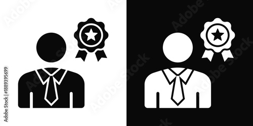 Professionalism Icon White And Black Background Style