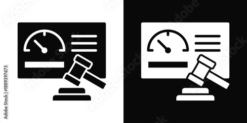 Claims Icon White And Black Background Style