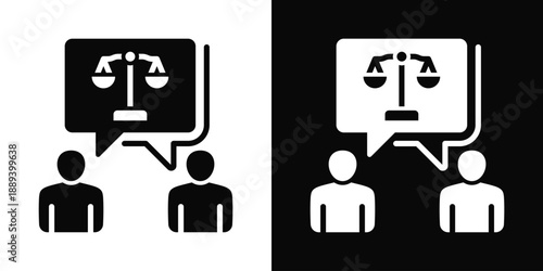 Federal Icon White And Black Background Style