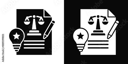 Dispute Icon White And Black Background Style