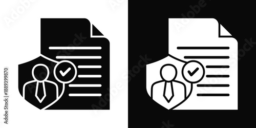 Plea Icon White And Black Background Style