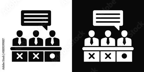 Limitations Icon White And Black Background Style