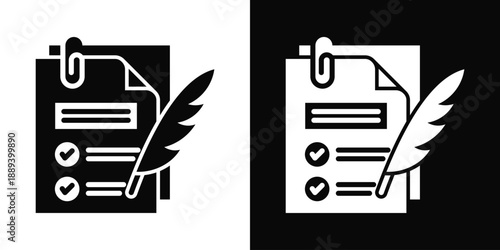 Law Book Icon White And Black Background Style