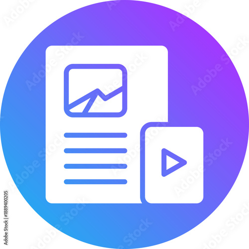 Visual content icon for management productivity, business, website, application, printing, document, poster design, etc