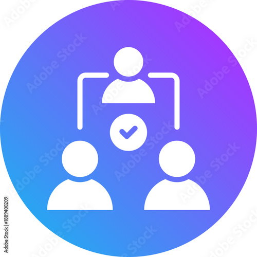 Teamwork icon for management productivity, business, website, application, printing, document, poster design, etc