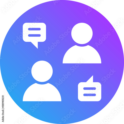 Conversation icon for management productivity, business, website, application, printing, document, poster design, etc
