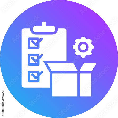 Product management icon for management productivity, business, website, application, printing, document, poster design, etc
