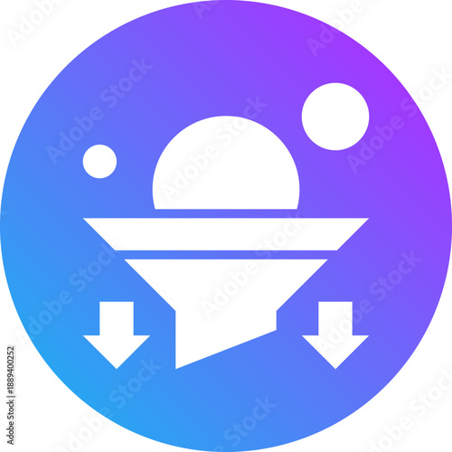 Filtering icon for management productivity, business, website, application, printing, document, poster design, etc