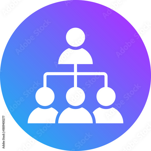 Team structure icon for management productivity, business, website, application, printing, document, poster design, etc
