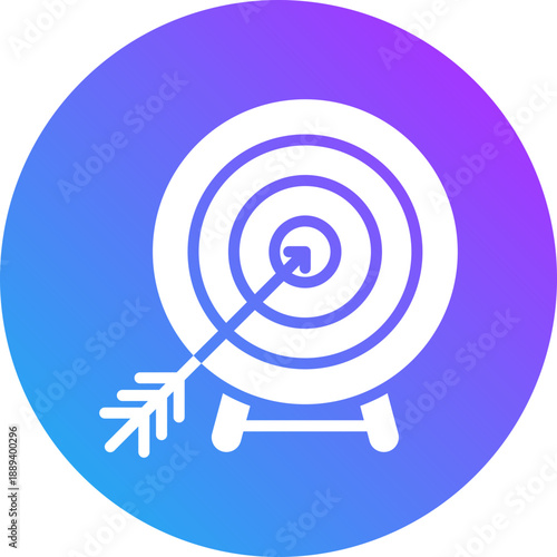 Dartboard icon for management productivity, business, website, application, printing, document, poster design, etc
