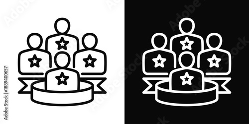 Clubs Icon White And Black Background Style