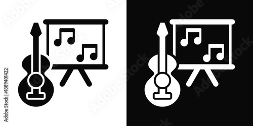 Signing Icon White And Black Background Style