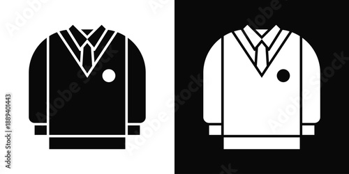 Power Of Attorney  Icon White And Black Background Style