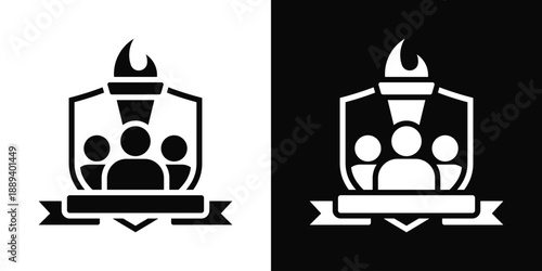 Ethics Icon White And Black Background Style