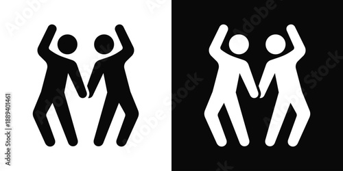 Legal Agreement Icon White And Black Background Style