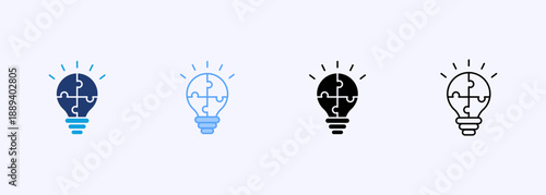 Problem Solving Icon Set Multiple Style Collection