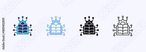 Reinforcement Learning Icon Set Multiple Style Collection