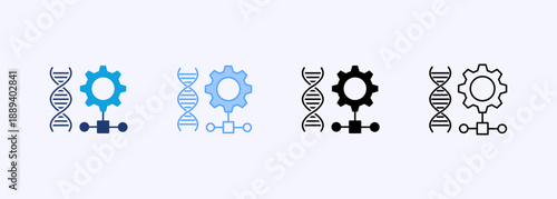 Genetic Algorithm Icon Set Multiple Style Collection