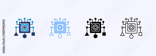 Classification Icon Set Multiple Style Collection