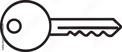 Key Icon, Security and Access Symbol for Password Protection, Lock, Privacy, Encryption, Home and Office Entry, Technology and Safety Vector Illustration