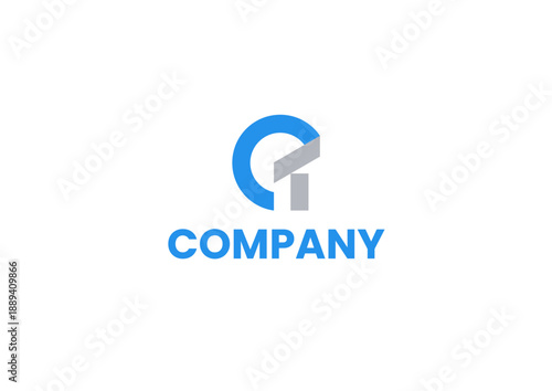 Abstract G and I logo concept representing innovation and connection