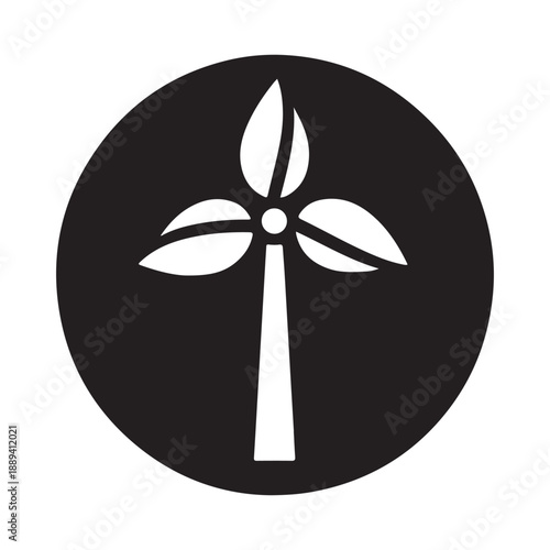 green energy vector silhouette outline logo design concept illustration