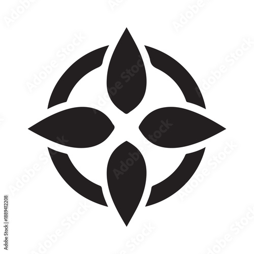 green energy vector silhouette outline logo design concept illustration