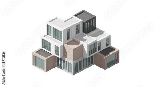 Modern Modular Architecture Design Concept Building Structure