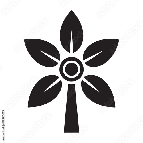 green energy vector silhouette outline logo design concept illustration