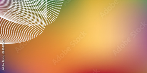 Abstract Wavy Lines on Gradient Background.