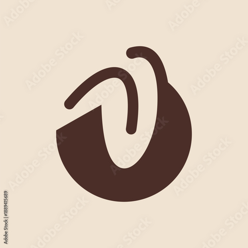 Letter V Minimalist Monogram Logo