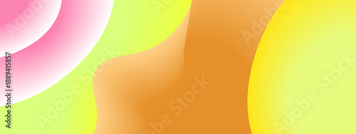Bright and cheerful abstract background with sunny yellow and orange liquid shapes and white accents